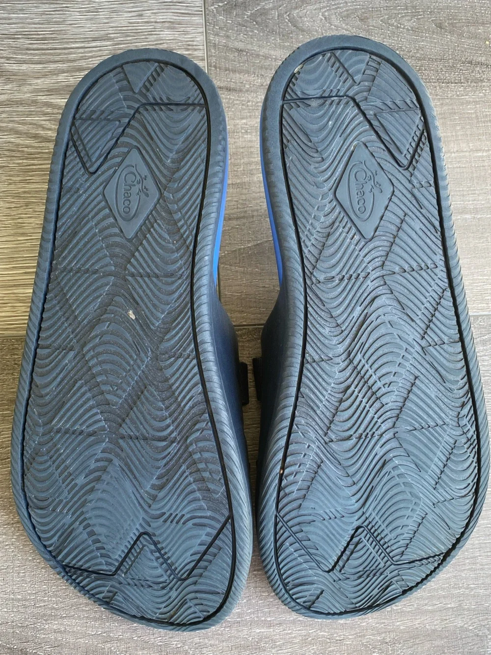 Chaco Chillos Slide Sandals Size 12 Active Blue Black Z-Strap Slides